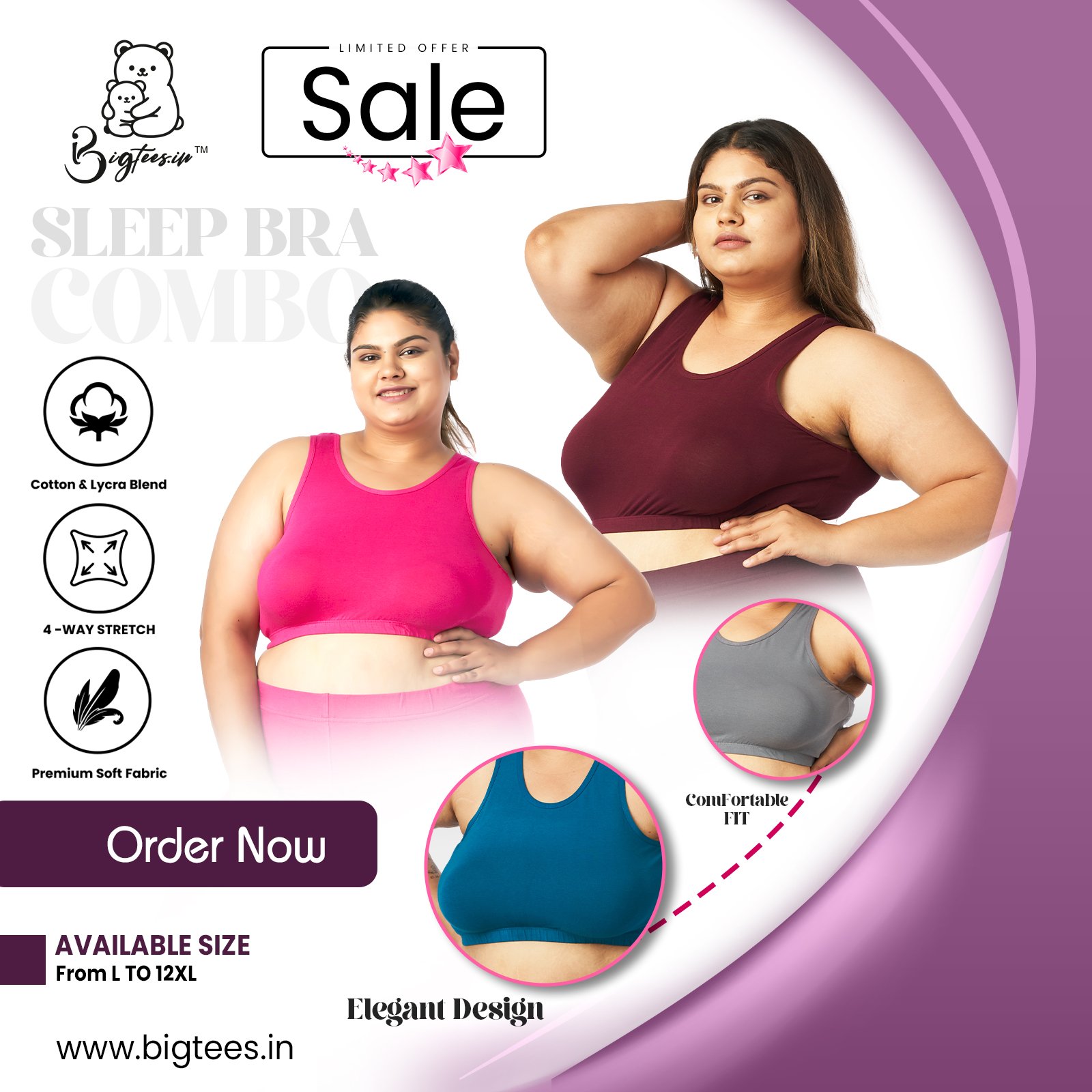 Sleep Bra Combo for Women – Soft & Comfortable Sleep bra combo set for women