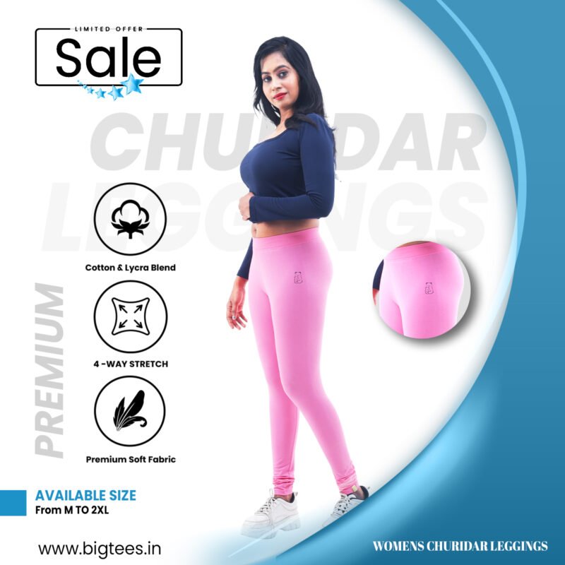 Churidhar leggings for women, sizes M to 2XL