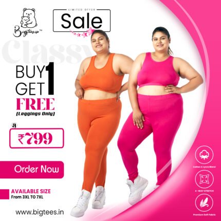 Leggings combo for plus size women, 3XL to 7XL